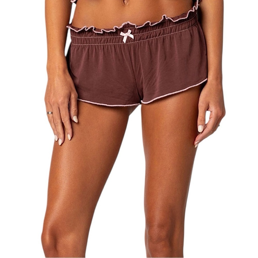 Edikted Alice Gathered Waist Shorts Loungewear Sleepwear